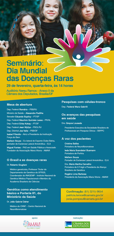 Suplicy e Romário, juntos, no Dia Mundial das Doenças Raras