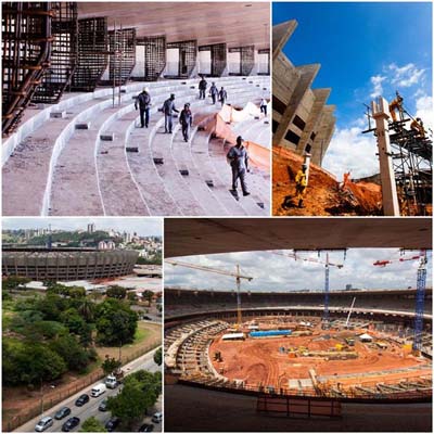 Obras de estádios das cidades-sede da Copa 2014 estão em dia, diz Governo