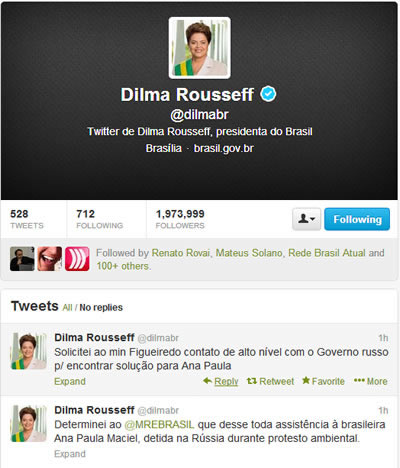 Dilma quer solução para brasileira presa na Rússia
