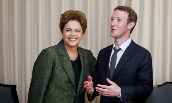 Criador do Facebook destaca liderança de Dilma em inclusão social