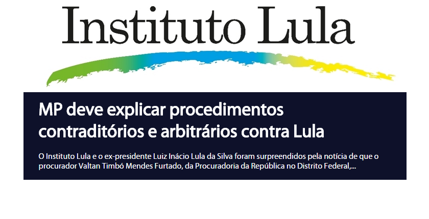 Procurador processado por negligência pede abertura de inquérito contra Lula