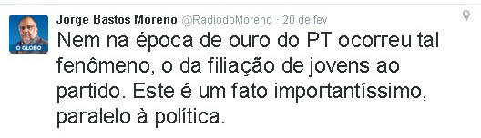 Grande imprensa se diz surpresa com número de filiações de jovens ao PT