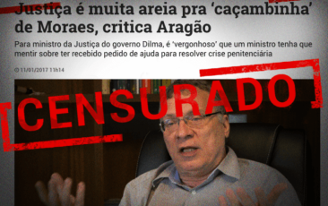 Moraes censura entrevista de Eugênio Aragão ao site do PT