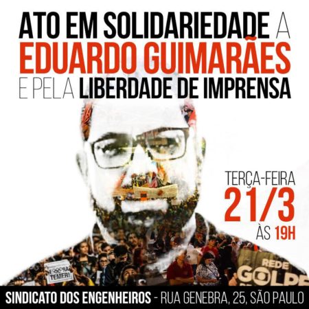 Ato de solidariedade a Eduardo Guimarães