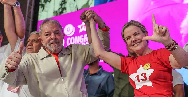 Gleisi: prisão política não tirou um só voto de Lula