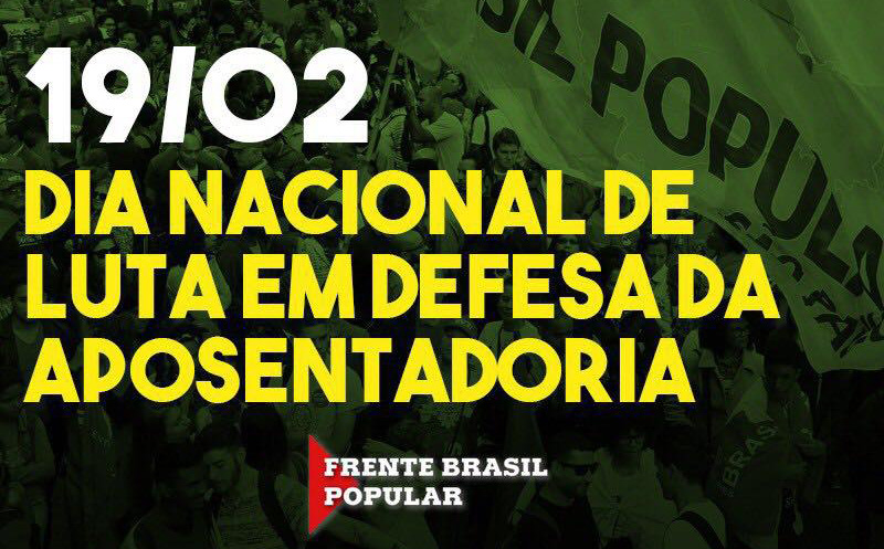 Frente Brasil Popular convoca para Dia de Luta