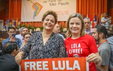 Glisi Dilma Foro São Paulo Cuba Lula