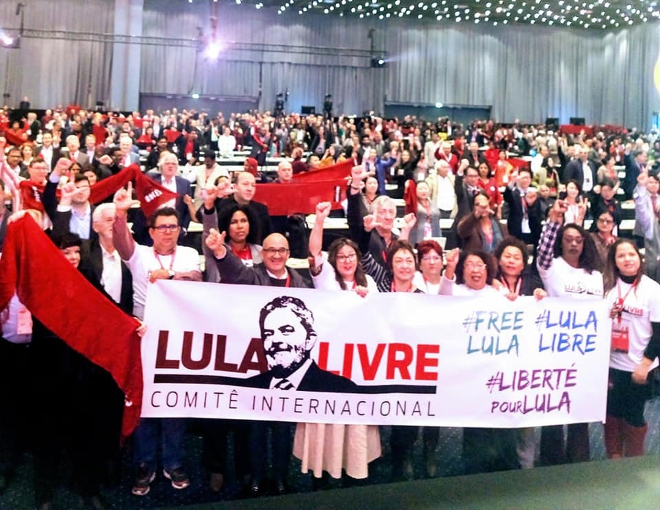 Na Dinamarca, sindicalistas do mundo todo pedem “Lula Livre”