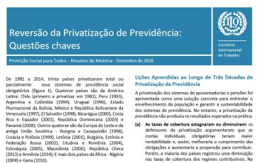 Questões chaves da reversão da privatização da Previdência