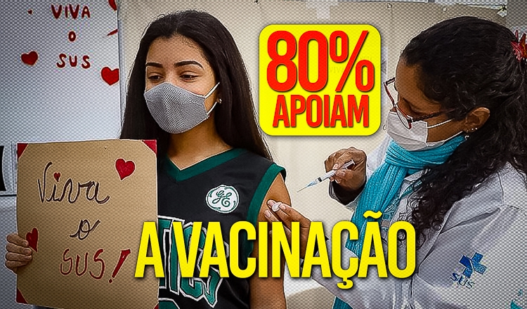 Covid: Contra Bolsonaro, mais de 80% dos brasileiros apoiam vacina