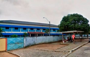 Escola Estadual Primo Bitti foi um dos locais dos atentados na manhã de hoje em Aracruz (ES). Imagem: Google