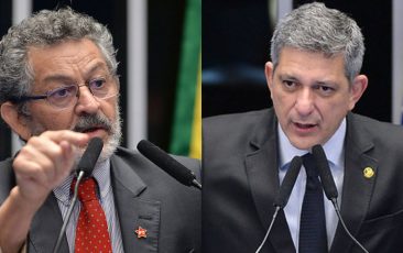 Senador Paulo Rocha e senador Rogério Carvalho
