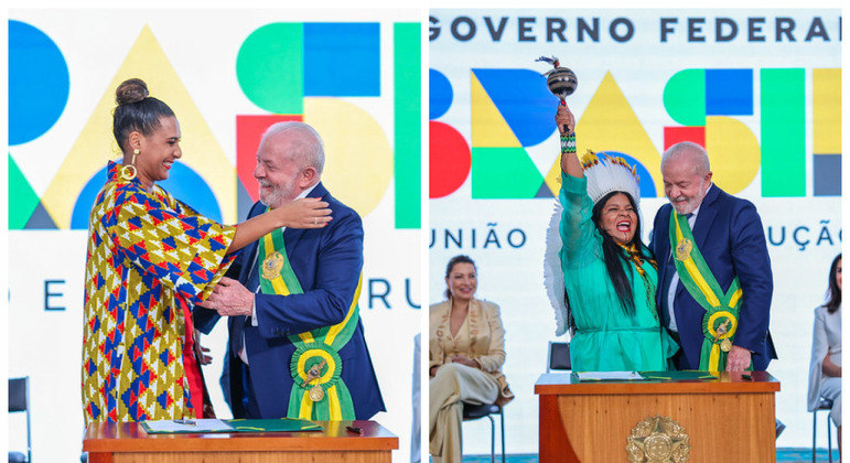 Emoção marca posses históricas de Sônia Guajajara e Anielle Franco