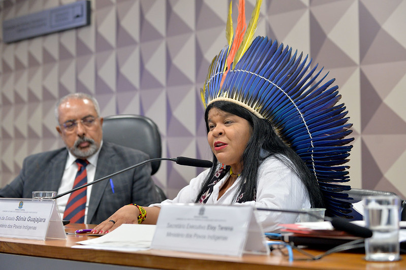 No Senado, Guajajara defende protagonismo dos povos indígenas