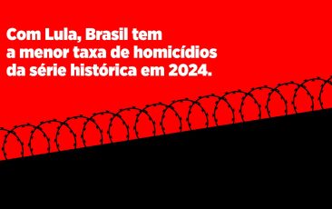 Com Lula, Brasil tem a menor taxa de homicídios da série histórica em 2024