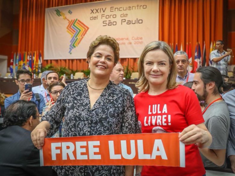 Glisi Dilma Foro São Paulo Cuba Lula